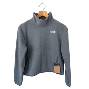 The North Face Grey Cozy Winter Women’s TKA Glacier Funnel-Neck Pullover Size S